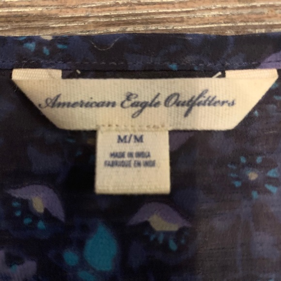 Blue American Eagle AE Blouse, Medium - Picture 2 of 3